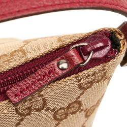 مملوكة مسبقًا Gucci Brown/Beige GG Canvas Boat Baguette