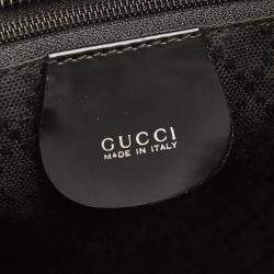Gucci Canvas Bamboo Canvas Handbag