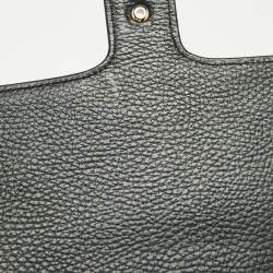 Pre Owned Gucci Black Leather Medium Interlocking G Shoulder Bag
