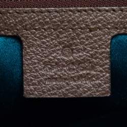 Pre Owned Gucci Beige/Brown GG Supreme Canvas And Leather Medium Ophidia Shoulder Bag