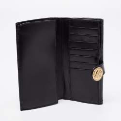 Pre Owned Gucci Black Patent Leather Hysteria Continental Wallet