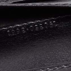 Pre Owned Gucci Black Patent Leather Hysteria Continental Wallet