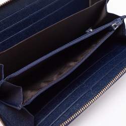 Pre Owned Gucci Multicolor Heart Print Leather Zip Around Long Wallet