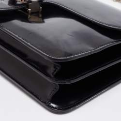 Pre Owned Gucci Black Leather GG Interlocking Shoulder Bag