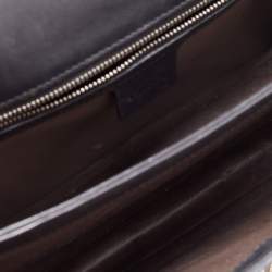 Pre Owned Gucci Black Leather GG Interlocking Shoulder Bag