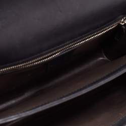 Pre Owned Gucci Black Leather GG Interlocking Shoulder Bag