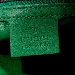 Pre Owned حقيبة كتف غوتشي جلد ثعبان خضراء 