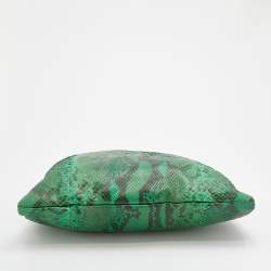 Pre Owned حقيبة كتف غوتشي جلد ثعبان خضراء 