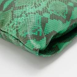 Pre Owned حقيبة كتف غوتشي جلد ثعبان خضراء 