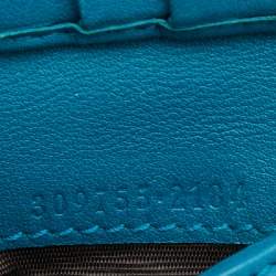Gucci Turquoise Microguccisima Patent Leather Compact Wallet