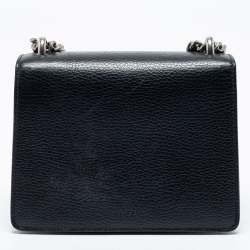 Pre Owned حقيبة كتف غوتشي ديونيسوس جلد أسود صغيرة