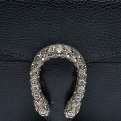 Pre Owned حقيبة كتف غوتشي ديونيسوس جلد أسود صغيرة