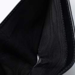 Pre Owned Gucci Black Guccissima Leather Interlocking G French Wallet