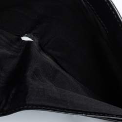 Pre Owned Gucci Black Guccissima Leather Interlocking G French Wallet