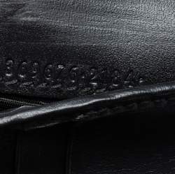 Pre Owned Gucci Black Guccissima Leather Interlocking G French Wallet