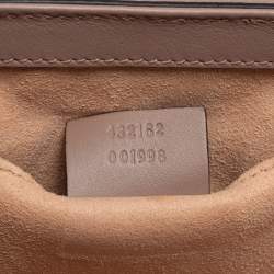 مملوكة مسبقًا Gucci Beige/Brown GG Supreme Canvas And Leather Small Studded Padlock Shoulder Bag