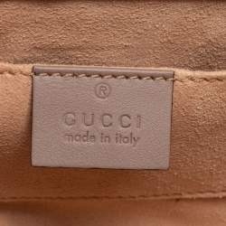 مملوكة مسبقًا Gucci Beige/Brown GG Supreme Canvas And Leather Small Studded Padlock Shoulder Bag