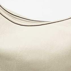 Pre Owned Gucci Off White Leather Large Princy Hobo