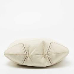 Pre Owned Gucci Off White Leather Large Princy Hobo