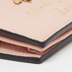 Pre Owned حافظة بطاقات غوتشي بليند فور لوف جلد وردي فاتح 