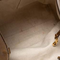 Pre Owned Gucci Metallic Gold Ombre Pebbled Leather Medium Soho Hobo