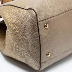 Pre Owned Gucci Metallic Gold Ombre Pebbled Leather Medium Soho Hobo