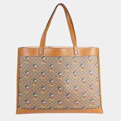 مملوكة مسبقًا Gucci x Disney GG Supreme Canvas Mickey Mouse Vintage  Shopping Tote Bag 