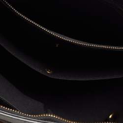 Pre Owned Gucci Black Leather Bright Bit Tote