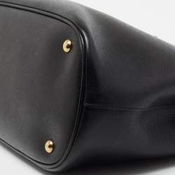 Pre Owned Gucci Black Leather Bright Bit Tote