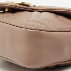 مملوكة مسبقًا حقيبة كتف غوتشي جي جي مارمونت جلد ماتيلاس بيج صغيرة جداً