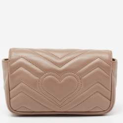 مملوكة مسبقًا حقيبة كتف غوتشي جي جي مارمونت جلد ماتيلاس بيج صغيرة جداً