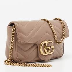 مملوكة مسبقًا حقيبة كتف غوتشي جي جي مارمونت جلد ماتيلاس بيج صغيرة جداً