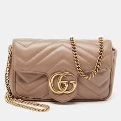 مملوكة مسبقًا حقيبة كتف غوتشي جي جي مارمونت جلد ماتيلاس بيج صغيرة جداً