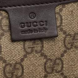 مملوكة مسبقًا Gucci Beige/Brown GG Supreme Canvas And Patent Leather Mirror Sukey Tote