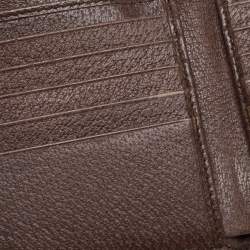 Gucci Brown/Beige GG Supreme Canvas and Leather Ophidia French Wallet