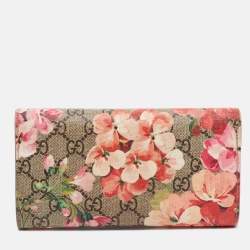 مملوكة مسبقًا محفظة كونتيننتال غوتشي كانفاس جي جي سوبريم متعدد الألوان مورد