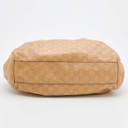 Pre Owned Gucci Beige Guccissima Leather Medium Sukey Tote