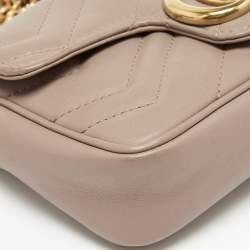 Pre Owned حقيبة كروس غوتشي سوبر ميني جي جي  مارمونت جلد ماتيلاس بيج