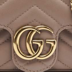 Pre Owned حقيبة كروس غوتشي سوبر ميني جي جي  مارمونت جلد ماتيلاس بيج