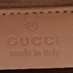 Pre Owned حقيبة كتف غوتشي سيلفي ميني ويب جلد بيج بسلسلة 