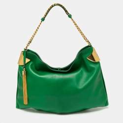 Pre Owned حقيبة كتف غوتشي 1970 جلد خضراء 