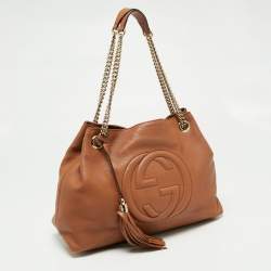 مملوكة مسبقًا Gucci Brown Leather Medium Soho Shoulder Bag