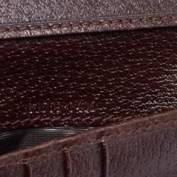 مملوكة مسبقًا Gucci Beige/Brown GG Canvas and Leather Web French Wallet