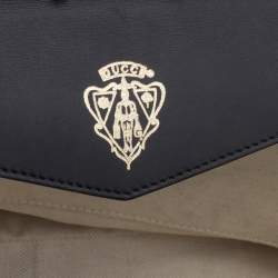 Gucci Black Leather And Suede Lady Stirrup Top Handle Bag