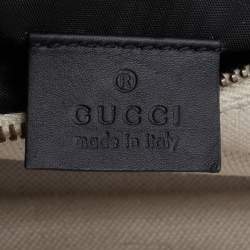 Gucci Black Leather And Suede Lady Stirrup Top Handle Bag