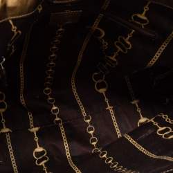 مملوكة مسبقًا Gucci Gold Laminated Leather Vanity Tote