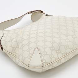 Pre Owned Gucci Off-White Guccissima Leather Creole Hobo