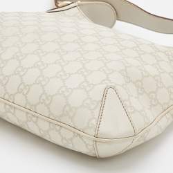 Pre Owned Gucci Off-White Guccissima Leather Creole Hobo