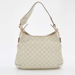 Pre Owned Gucci Off-White Guccissima Leather Creole Hobo