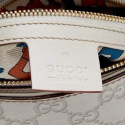 Pre Owned Gucci Off-White Guccissima Leather Creole Hobo